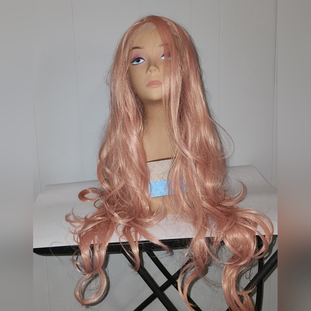 NWT Lunatics Fabulous Hippi Boho Style Rose Gold Wig , Discontinued - Picture 4 of 16